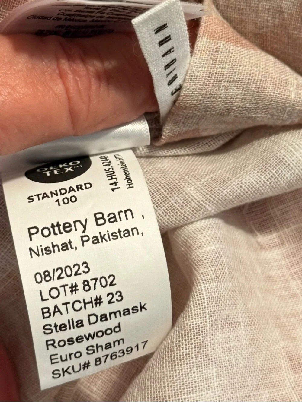 2 Pottery Barn Stella Damask Rosewood Euro Shams NWOT